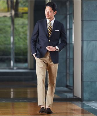 ｊ ｐｒｅｓｓ ｂａｓｉｃ ペピンメリノトロピカル 紺ブレザー 背抜き ｂｚｏｖｙｍ０００１ 三越伊勢丹オンラインストア 公式