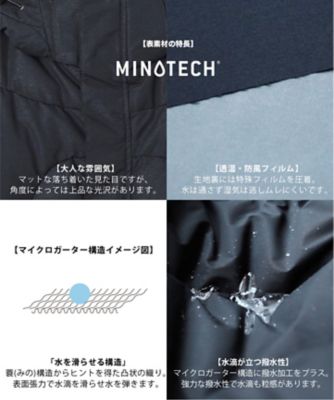 仕事で着用可】MINOTECH メランジラミネート ダウンコート