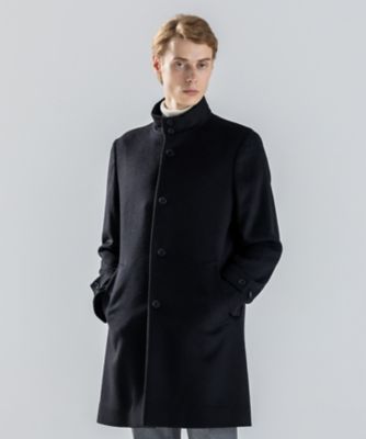 新素材】ライトウールシャギー スタンドカラーシングルブレスト