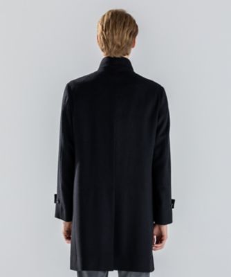 新素材】ライトウールシャギー スタンドカラーシングルブレスト