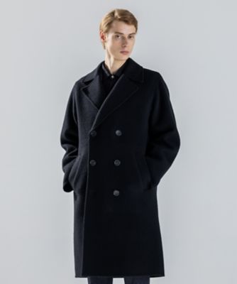 新素材】ウールキャメルリバー ダブルブレストチェスターコート