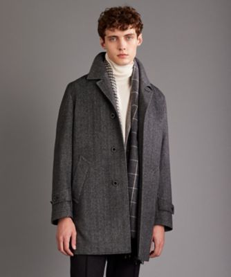 ＜JOSEPH ABBOUD (Men) ＞【キングサイズ・ソフト／軽量／ＪＡＰＡＮファブリック】　アンゴラウールビーバー　ステンカラー　コート（ＣＣＪＫＳＷ０４０４）