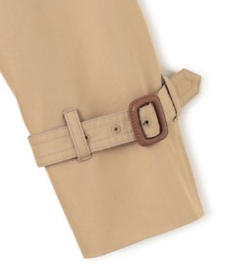美品✨23区　ロングトレンチコート ベルト　近年モデル　コットンポリエステル 小さいサイズ］ストレッチソフトロングトレンチコート