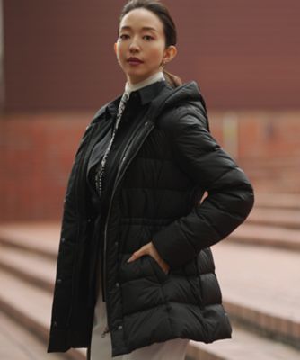 23区 Ｍサイズ　シレータフタ ミドル丈 ダウンコート　ダークブラウン 23区(ニジュウサンク)の【VERY掲載/新色追加】シレータフタ ミドル丈