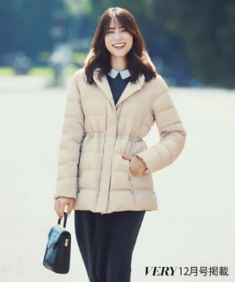 【送料無料】23区 L (Women/大きいサイズ)/ニジュウサンク エル【VERY12月号掲載/新色追加】シレータフタ ミドル丈 ダウンコート(CM26SW0501) 033_ベージュ コート・ジャケット【三越伊勢丹/公式】