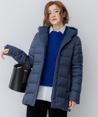 【送料無料】23区 L (Women/大きいサイズ)/ニジュウサンク エル【VERY12月号掲載/新色追加】シレータフタ ミドル丈 ダウンコート(CM26SW0501) 074_ダルブルー コート・ジャケット【三越伊勢丹/公式】