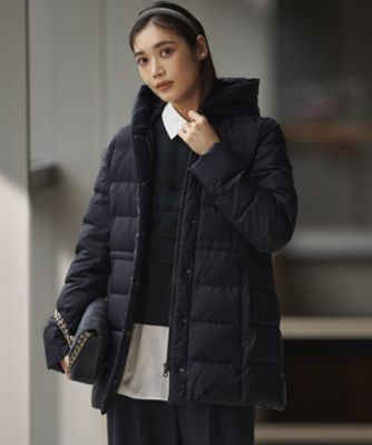 【送料無料】23区 L (Women/大きいサイズ)/ニジュウサンク エル【VERY12月号掲載/新色追加】シレータフタ ミドル丈 ダウンコート(CM26SW0501) 075_ネービーブルー コート・ジャケット【三越伊勢丹/公式】