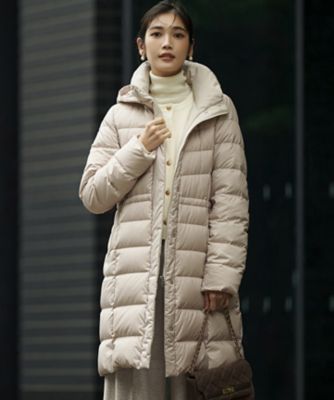 【送料無料】23区 L (Women/大きいサイズ)/ニジュウサンク エル【VERY12月号掲載/新色追加】シレータフタ ロング ダウンコート(CM26SW0502) 033_ベージュ コート・ジャケット【三越伊勢丹/公式】