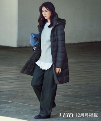 【送料無料】23区 L (Women/大きいサイズ)/ニジュウサンク エル【VERY12月号掲載/新色追加】シレータフタ ロング ダウンコート(CM26SW0502) 075_ネービーブルー コート・ジャケット【三越伊勢丹/公式】