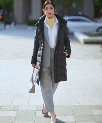 新色追加／洗える／撥水加工】シレータフタ ロング ダウンコート