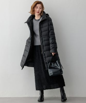 新色追加／洗える／撥水加工】シレータフタ ロング ダウンコート