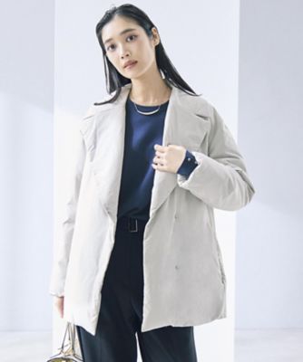 【送料無料】ICB L (Women/大きいサイズ)/アイシービーL【撥水加工】ADSダウン Pコート 042_クリーム コート・ジャケット【三越伊勢丹/..