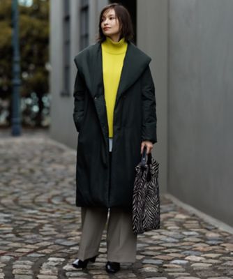 撥水加工】ADS ダウン ショールカラーロングコート