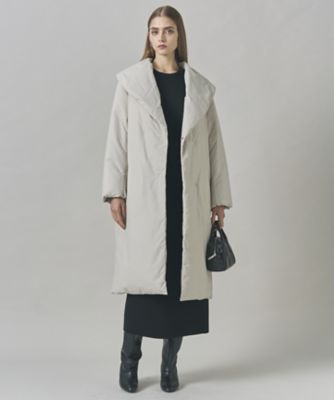 撥水加工】ADS ダウン ショールカラーロングコート