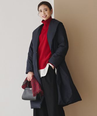 撥水加工】ADS ダウン ショールカラーロングコート