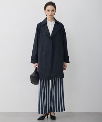 2WAY仕様】メモリーストレッチタフタ トレンチコート