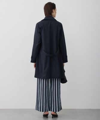 2WAY仕様】メモリーストレッチタフタ トレンチコート