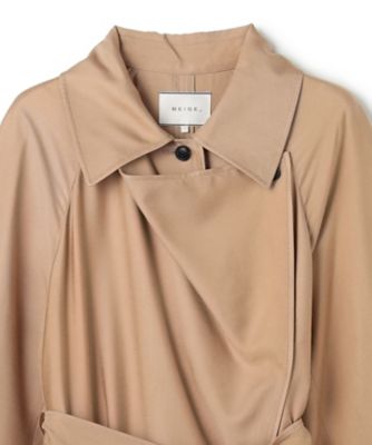 COBURN ／ シルク混ロングステンカラーコート