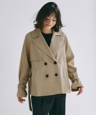 NEWYORKER / ニューヨーカー フローソフトツイル ショートトレンチ  