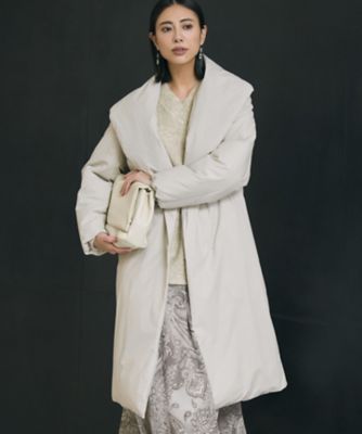 ICB (Women)/アイシービー【撥水加工】ADS ダウン ショールカラーロングコート 042_クリーム コート・ジャケット【三越伊勢丹/公式】