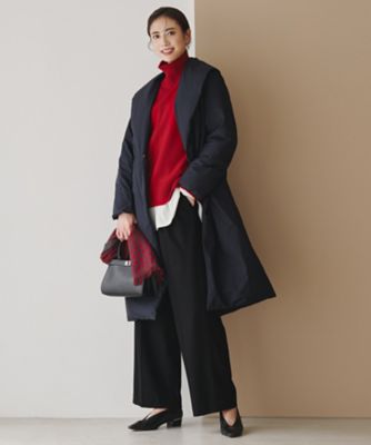 撥水加工】ADS ダウン ショールカラーロングコート