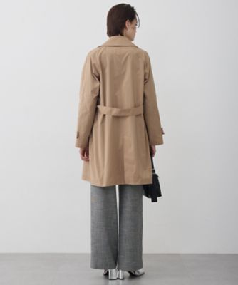 2WAY仕様】メモリーストレッチタフタ トレンチコート