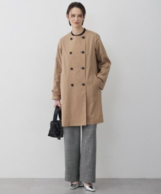 2WAY仕様】メモリーストレッチタフタ トレンチコート