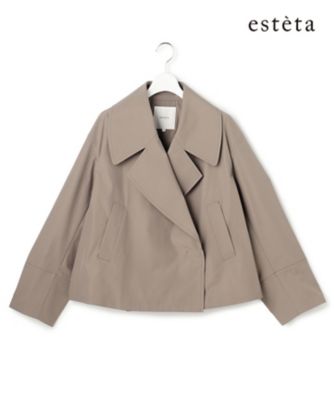 エステータ】ウールミックスクロス ショートジャケット