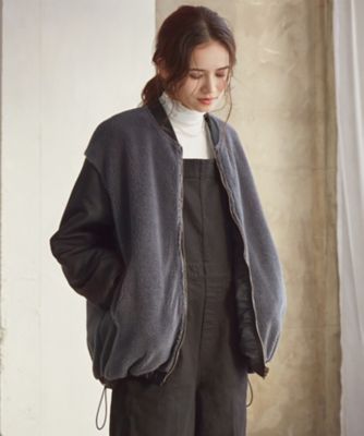 一回着用のみ。美品。大人気完売品　リバーシブル SLOW／一部店舗限定】リバーシブルボアコンビ ブルゾン