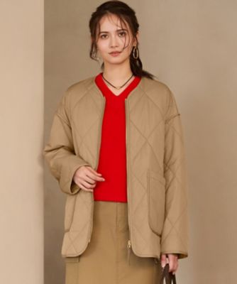 【送料無料】23区 (Women)/ニジュウサンク【SLOW/一部店舗限定】中綿 パデットアウター(CMSWGW0950) 033_ベージュ コート・ジャケット【三越伊勢丹/公式】