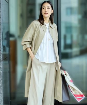 ＜自由区 S (Women/小さいサイズ)＞【春の必需品・オンオフ使える】コットンナイロンバルカラー　コート（ＣＭＷ７ＬＳ０２０２）