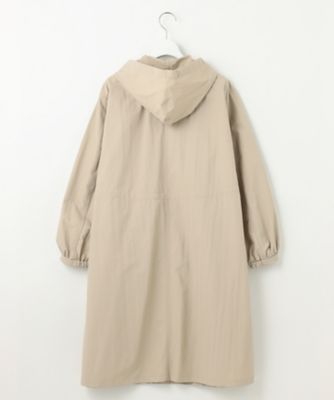 24ss 新品未■自由区■撥水加工 UVケア ライトグログラン フーデッドコート 撥水加工・UVケア・洗える】ライトグログランフーデッド コート