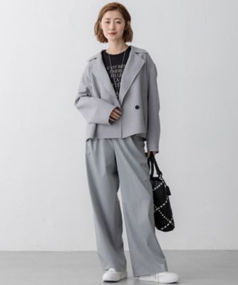 23区　 ベージュ ショートトレンチコート　М〜L コットンポリエステルギャバジン ショート トレンチコート / 23区