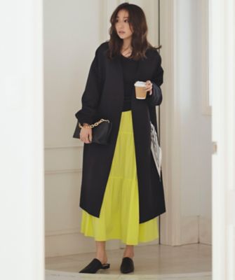 ENFOLD｜ウールリネンオーバーガウンコート ノーカラー シルク混 カバー付 ENFOLD ノーカラーコート – COLDBECK ONLINE