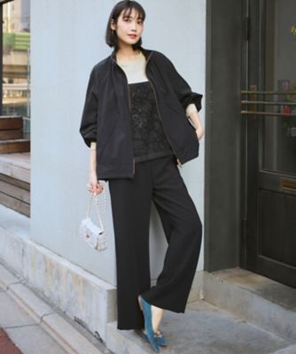 2WAY ストレッチタフタ ボリュームスリーブブルゾン