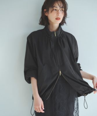 2WAY ストレッチタフタ ボリュームスリーブブルゾン