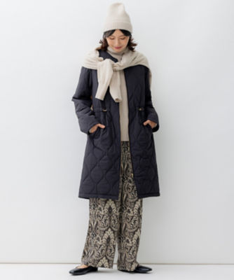 めめた です★新品★【撥水加工】 中綿 ロング パディング アウター 23区(ニジュウサンク)の【洗える/撥水加工】中綿 ロング パディング