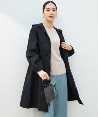 ＜自由区 L (Women/大きいサイズ)＞【撥水加工・ＵＶケア・洗える】ライトグログランフーデッド　コート（ＣＭＷＲＣＭ０３０１）