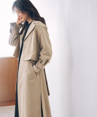 ＜自由区 L (Women/大きいサイズ)＞【洗える】４ＷＡＹトレンチ　コート（ＣＭＷＲＣＳ０１０１）