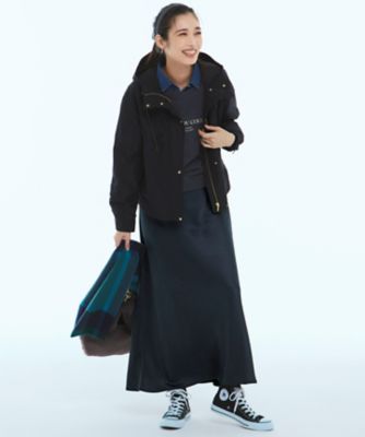 撥水加工／洗える】ブライトタフタ マウンテンパーカー