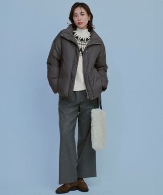 【MOKO※PR必須※】23区 ステッチレスサステナブルショートダウン WEB＆一部店舗限定】ステッチレス フーデット ダウン