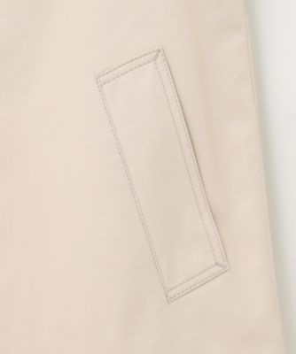 コットンポリエステルギャバジン ショート トレンチ コート