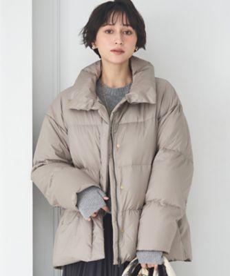 ＜23区 L (Women/大きいサイズ)＞【Ｏｇｇｉ掲載】シレータフタ　ハイネック　ショート　ダウンコート（ＣＭＷＷＧＷ０６０１）