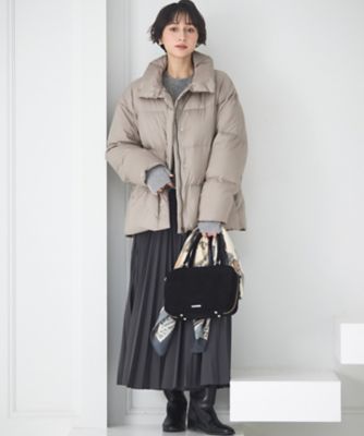 【ナナ1008】692 新品 23区 ショートダウコート ジャケット 38 Oggi掲載】シレータフタ ハイネック ショート ダウンコート / 23区