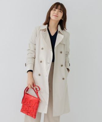 ＜23区 L (Women/大きいサイズ)＞コットンポリエステルギャバジン　ロング　トレンチコート（ＣＭＷＷＳＳ０２０１）