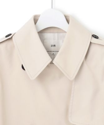 コットンポリエステルギャバジン　ショート　トレンチ　コート（ＣＭＷＷＳＳ０２０３）