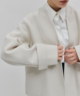 BEIGE, ベイジ 　GRASSE リバーウールクロップドショートコート BEIGE, ベイジ GRASSE リバーウールクロップドショートコート