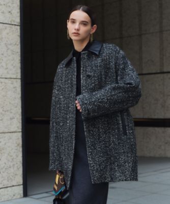 ＜BEIGE， (Women)＞ＲＯＢＹ　／　フェイクレザーツイードコート（ＣＯＣＷＧＷ０４０２）