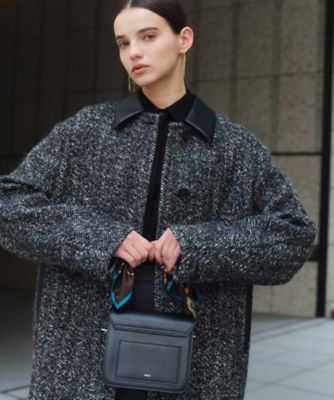 ROBY ／ フェイクレザーツイードコート（COCWGW0402