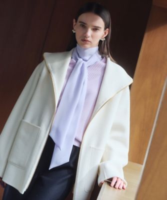 ＜BEIGE， (Women)＞ＺＩＯＮ　／　ウールスタンドカラーショートコート（ＣＯＣＷＧＷ０５０１）